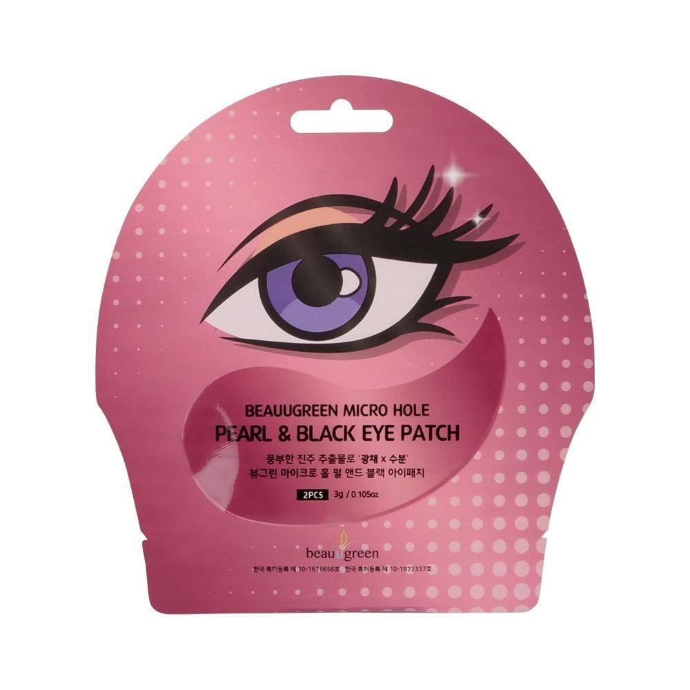 Beauugreen Micro Hole Pearl and black Eye Patch Пачове за очи с екстракт от перли и черен трюфел