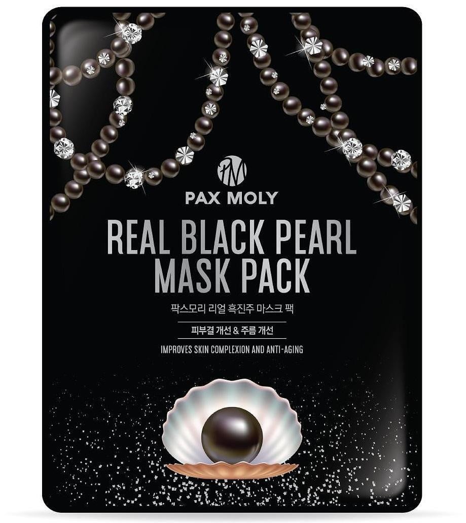 Pax Moly Real Black Pearl Mask Pack Хидрогелна маска за лице с черни перли и злато