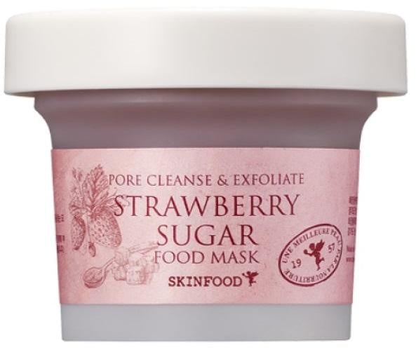 SKINFOOD Strawberry Sugar Food Mask Ексфолираща маска за лице с ягода и черна захар