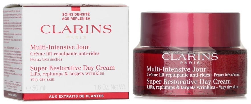 Clarins Super Restorative Day Cream Дневен крем против бръчки за зряла кожа