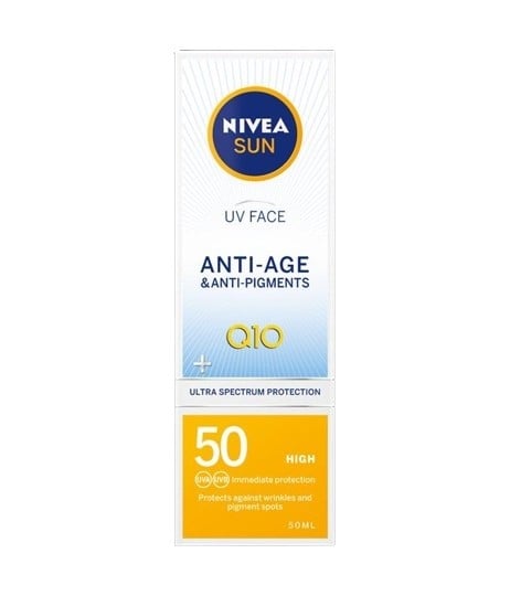 NIVEA Sun Слънцезащитен крем за лице против пигментация SPF50+