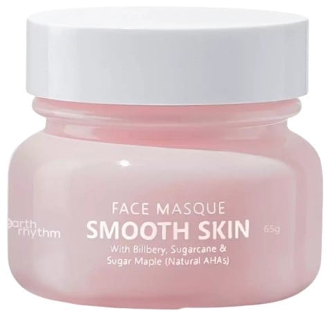 EARTH RHYTHM Smooth Skin Face Masque With Bilbery, Sugarcane & Sugar Maple Natural AHAs Маска за лице с киселини и каолин