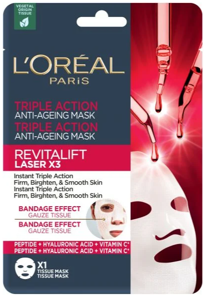 L'Oreal Paris Dermo Revitalift Lazer x3 Triple Action Хартиена маска за лице