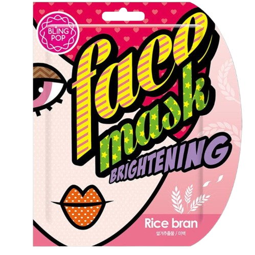 Blingpop Rice Bran Brightening Face Mask Изсветляваща маска за лице с оризови трици