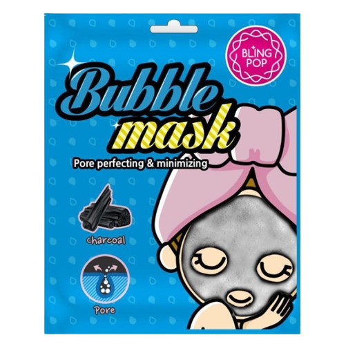 Blingpop Charcoal Bubble Mask Маска за лице с активен въглен и хиалуронова киселина