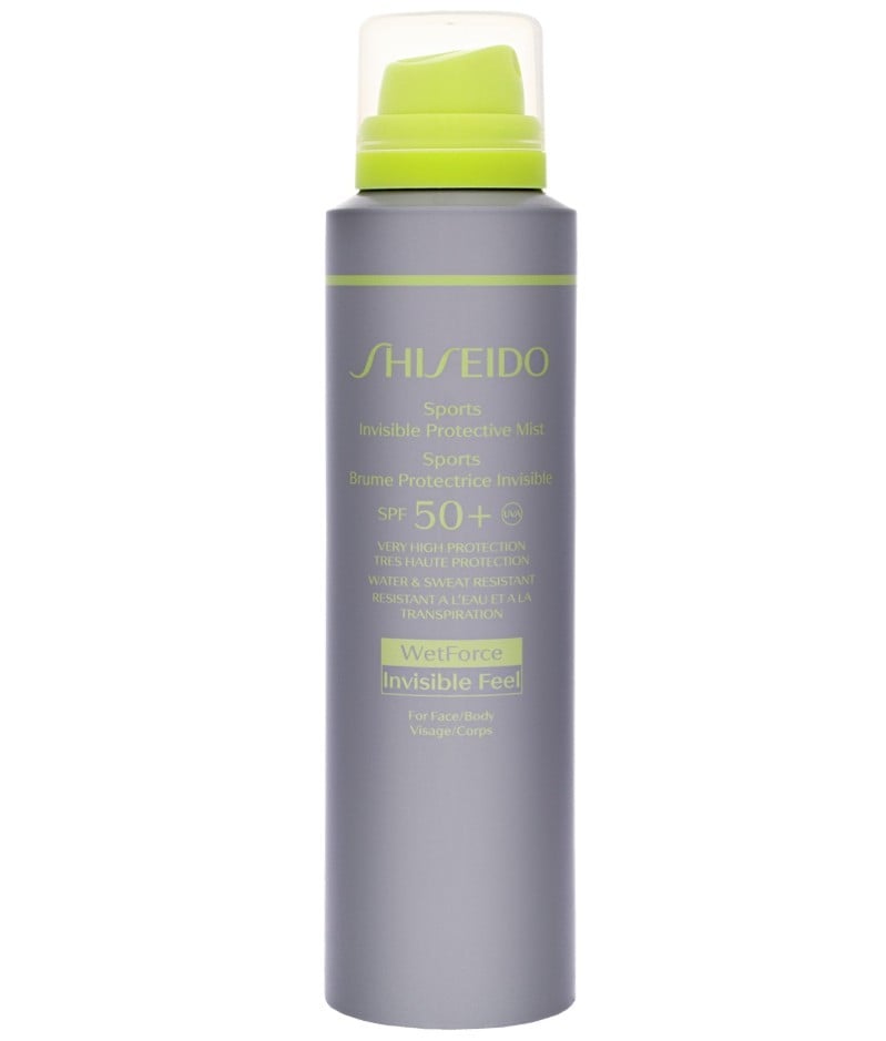 Shiseido Sports Invisible Potective Mist SPF 50+ Слънцезащитен спрей за лице и тяло