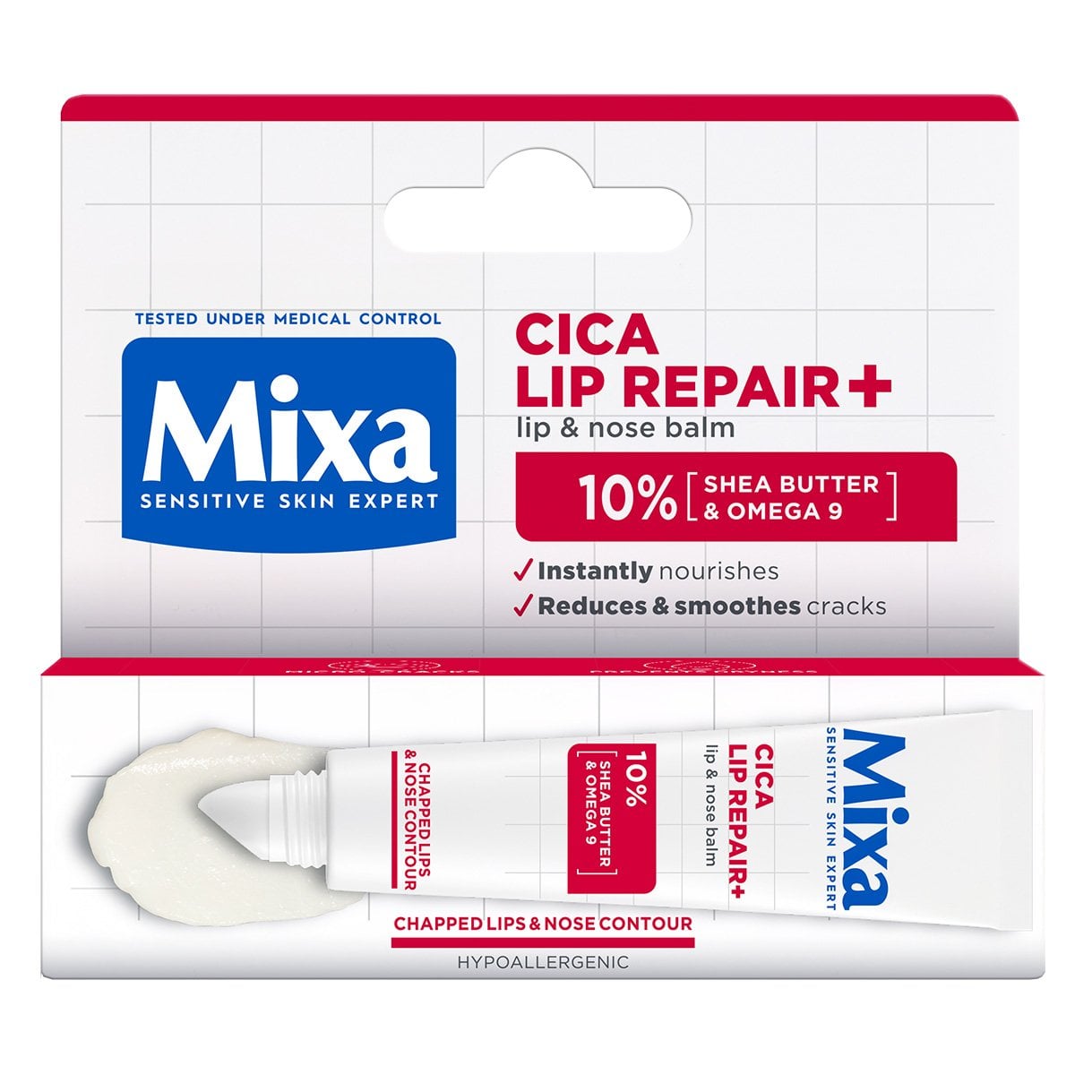 Mixa Cica Lip Repair+ Lip & Nose Balm Балсам за устни и зоната около носа