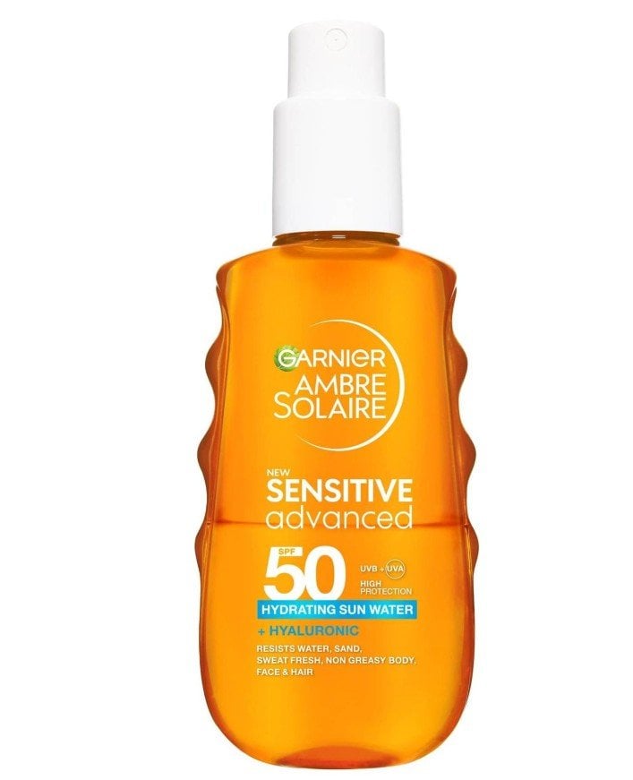 Garnier Ambre Solaire Sensitive Advanced SPF50 Двуфазна слънцезащитна вода