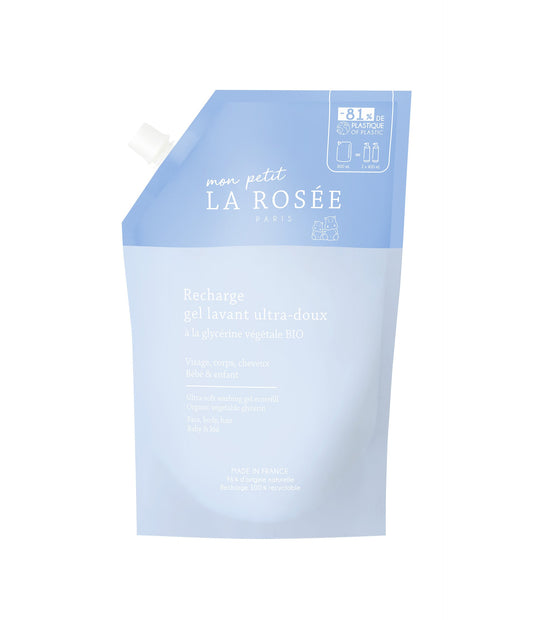 Mon petit La Rosee Нежен измиващ гел за бебе пълнител - 800 ml