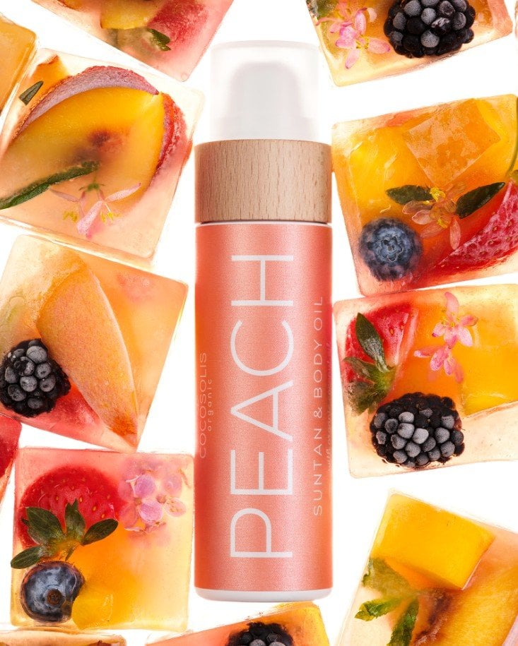 Cocosolis Peach Suntan & Body Oil Био масло за бърз и наситен тен