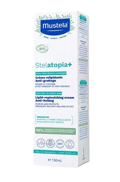 Mustela Stelatopia Липидовъзстановяващ крем за много суха до атопична кожа
