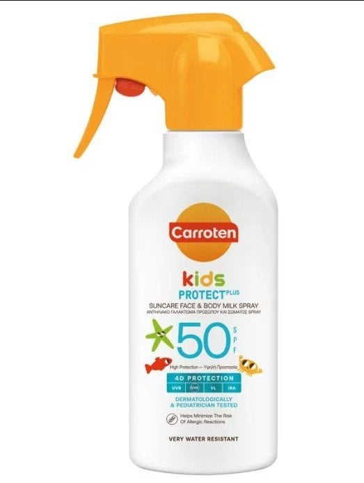 Carroten Kids Слънцезащитно спрей мляко за деца за лице и тяло SPF50