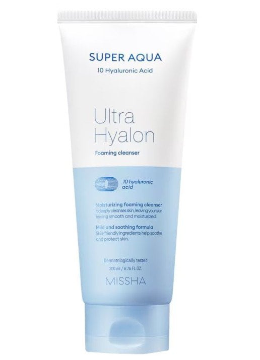 Missha Super Aqua 10x Hyaluronic Acid Ultra Hyalon Почистваща пяна