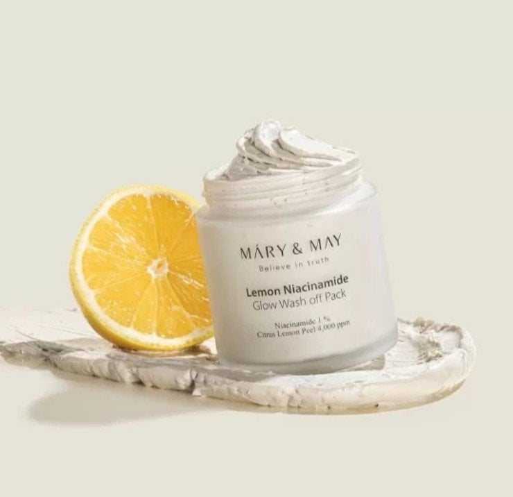 Mary & May Lemon Niacinamide Glow Wash off Pack Глинена маска за лице с лимон и ниацинамид