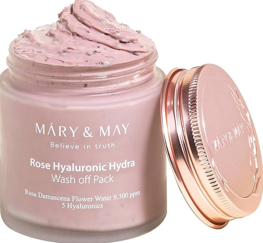 Mary & May Rose Hyaluronic Hydra Wash off Pack Глинена маска за лице с рози и хиалуронова киселина