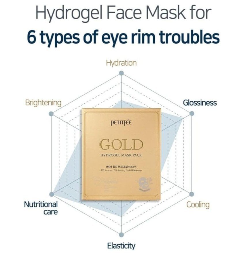 Petitfee Gold Hydrogel Facе Masc Хидрогелна маска за лице с 24-каратово злато
