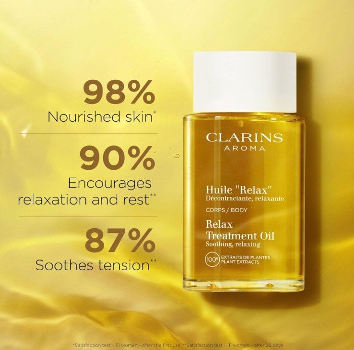 Clarins Huile Relax Treatment Oil Успокояващо масажно масло за тяло без опаковка