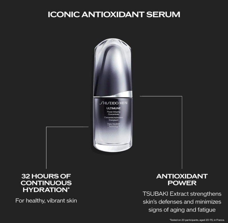 Shiseido Men Ultimune Power Infusing Concentrate Серум концентрат за лице за мъже