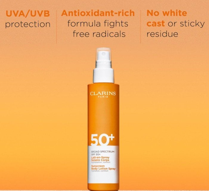 Clarins Sun Care Lotion Spray SPF50 Слънцезащитен лосион-спрей за тяло без опаковка