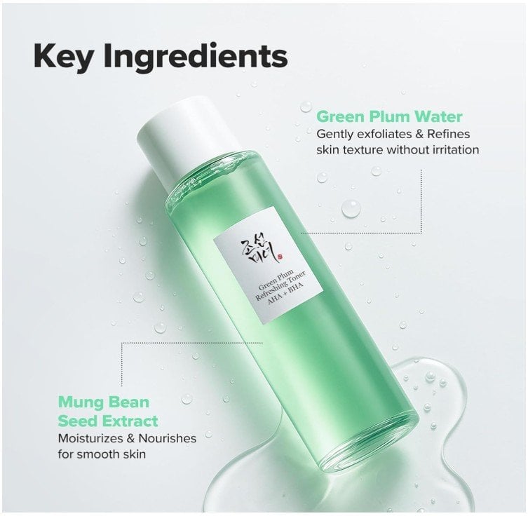 Beauty of Joseon Green Plum Refreshing Toner: AHA+BHA Освежаващ тоник за лице със зелена слива