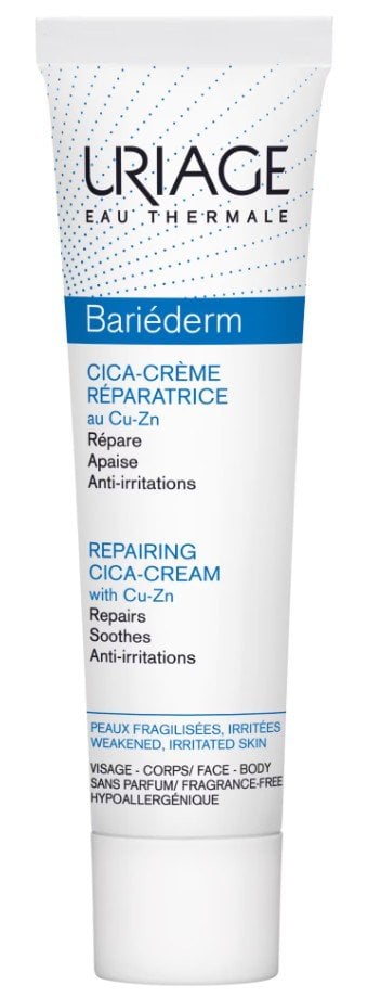 Uriage Bariederm Cica Repairing Cream With D-Panthenol And Copper-Zinc Възстановяващ крем за лице