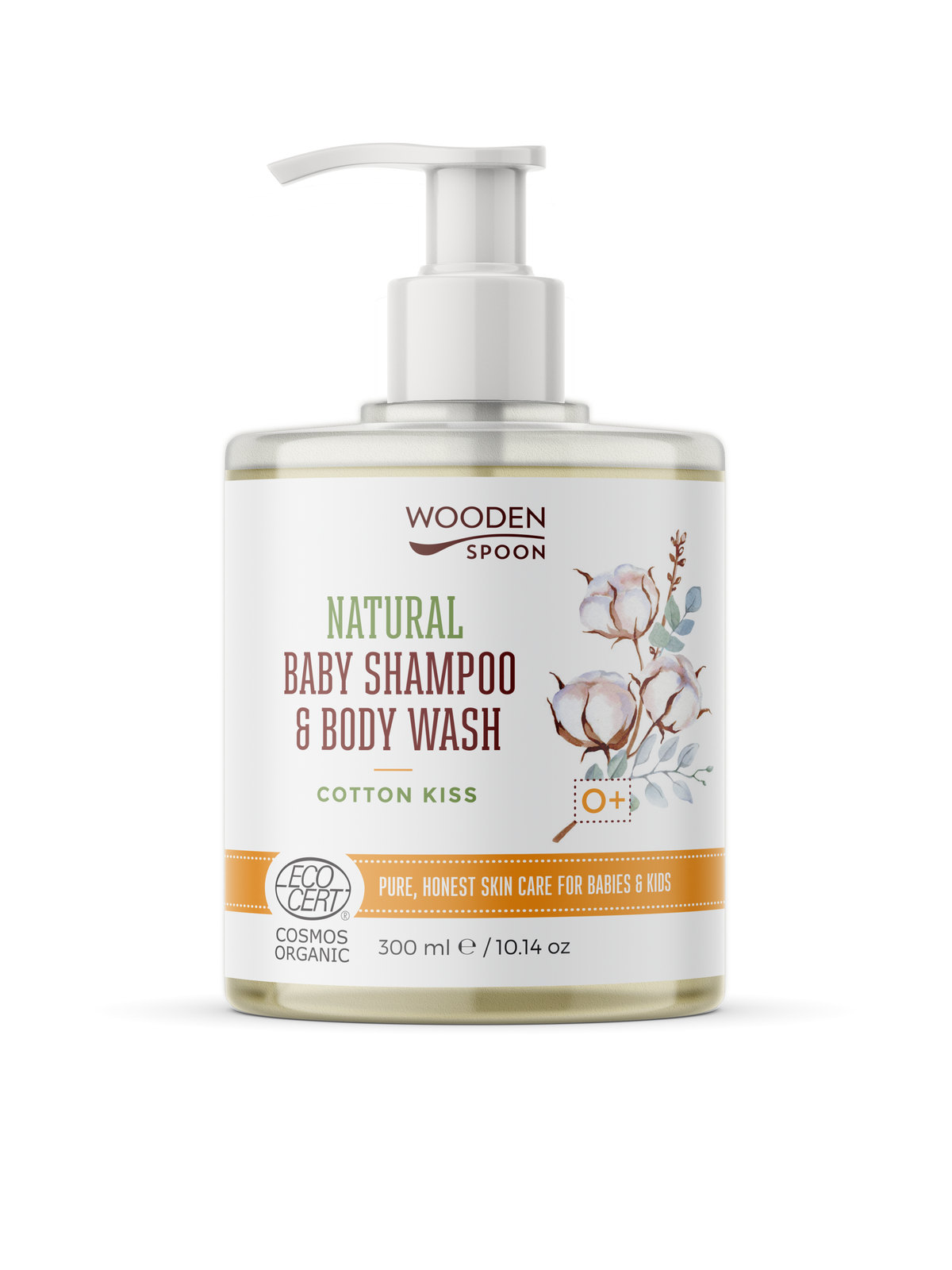 Wooden Spoon Organic Baby Shampoo & Body Wash Cotton Kiss Бебешки шампоан за коса и тяло