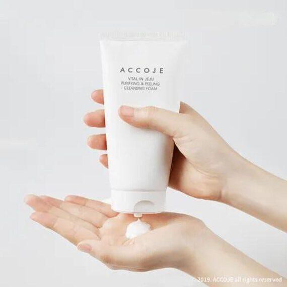 Accoje Vital in Jeju Purifying and Peeling Cleansing Foam почистваща пилинг пяна за лице