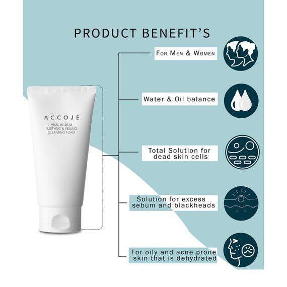 Accoje Vital in Jeju Purifying and Peeling Cleansing Foam почистваща пилинг пяна за лице
