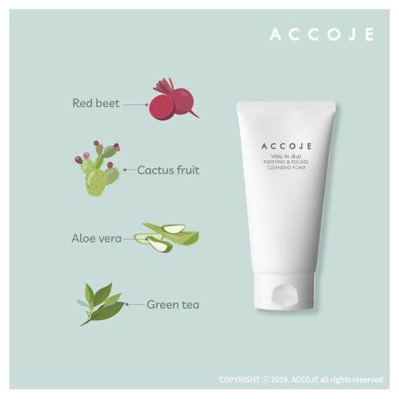 Accoje Vital in Jeju Purifying and Peeling Cleansing Foam почистваща пилинг пяна за лице