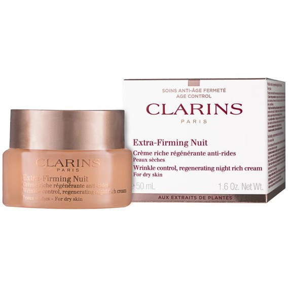 Clarins Extra Firming Nuit Нощен стягащ крем за лице против бръчки за суха кожа