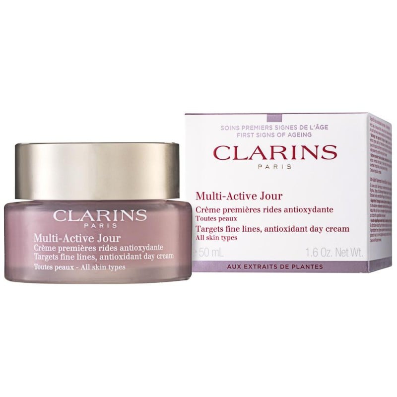 Clarins Multi Active Jour Antioxidant Day Cream Дневен крем с за фини линии за лице за всеки тип кожа