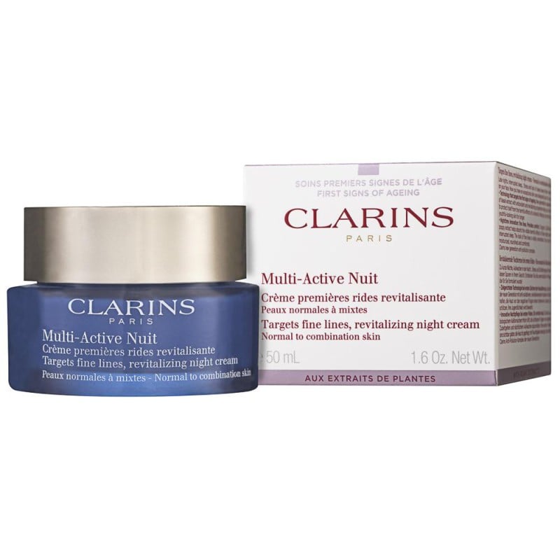 Clarins Multi Active Nuit Revitalizing Нощен ревитализищ крем за фини бръчки за нормална към комбинирана кожa