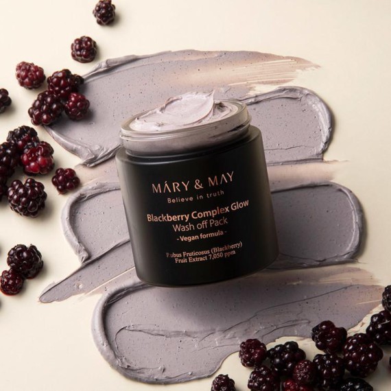 Mary & May Blackberry Complex Glow Wash Off Pack Oзаряваща глинена маска за лице с къпини