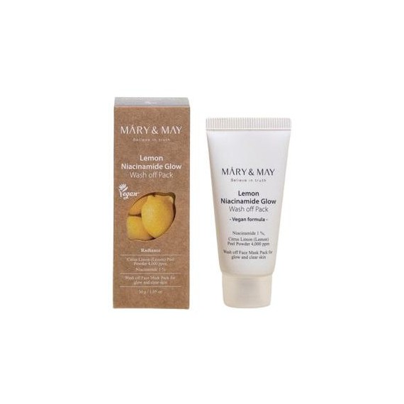 Mary & May Lemon Niacinamide Glow Wash Off Pack Озаряваща глинена маска за лице с лимон и ниацинамид