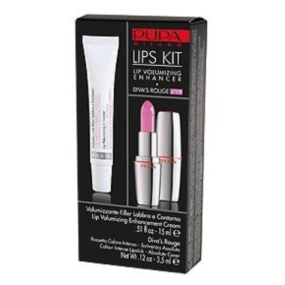 Pupa Lips Kit Крем за увеличаване на устните + червило Diva`s Rouge