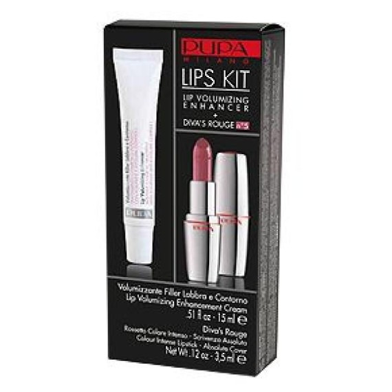 Pupa Lips Kit Крем за увеличаване на устните + червило Diva`s Rouge
