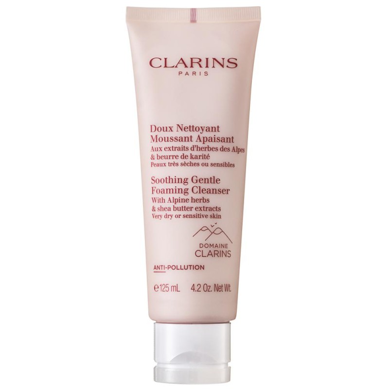 Clarins Soothing Gentle Foaming Cleanser With Alpine Herbs & Shea Butter Extracts