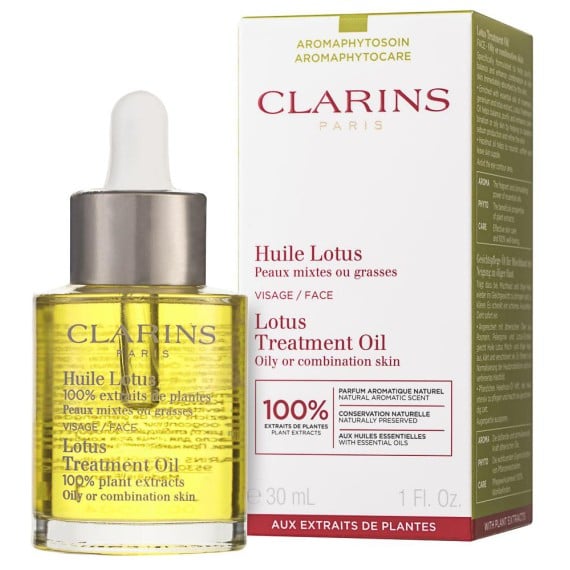 Clarins Lotus Face Treatment Oil for Oily and Combination Skin Подхранващо масло за лице