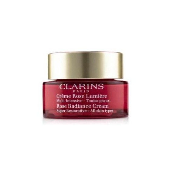 Clarins Rose Radiance Cream all skin Изглаждащ Възстановяващ озаряващ крем за лице без опаковка