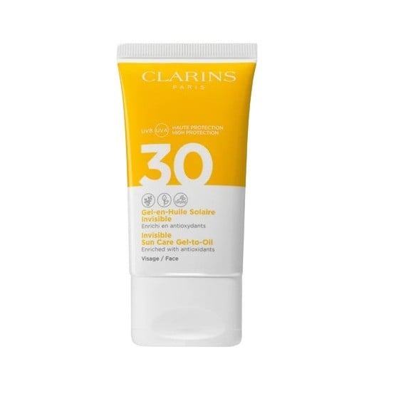 Clarins Sun Invisible Sun Care Gel To Oil SPF30 Слънцезащитен гел за лице без опаковка