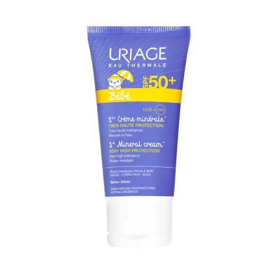 Uriage Bebe 1er Creme Minerale Минерален слънцезащитен крем за бебета и деца SPF50+