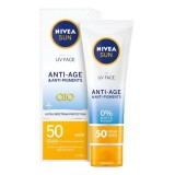 NIVEA Sun Слънцезащитен крем за лице против пигментация SPF 50+