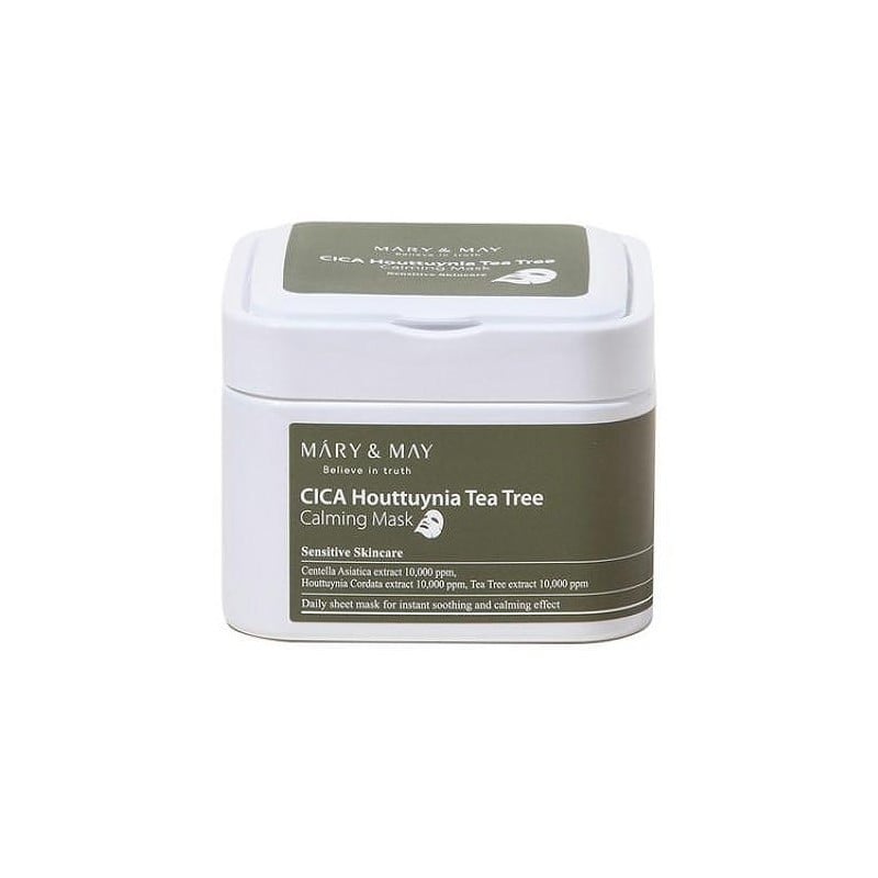 Mary and May Cica Houttuynia Tea Tree Calming Mask маски за лице с азиатска центела, хутиния и чаено дърво