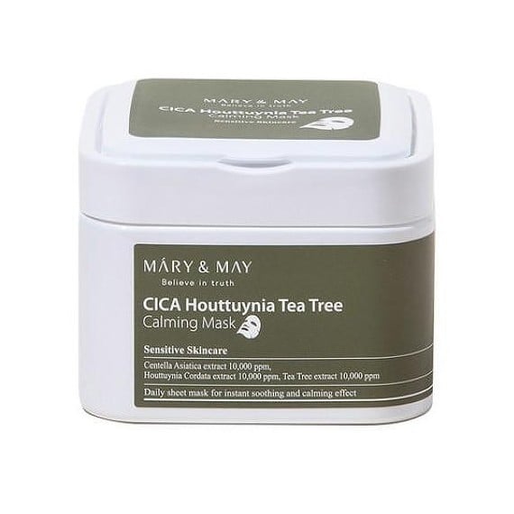 Mary and May Cica Houttuynia Tea Tree Calming Mask маски за лице с азиатска центела, хутиния и чаено дърво