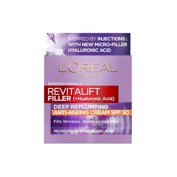 L'Oreal Paris Revitalift Filler SPF50 Дневен крем за лице