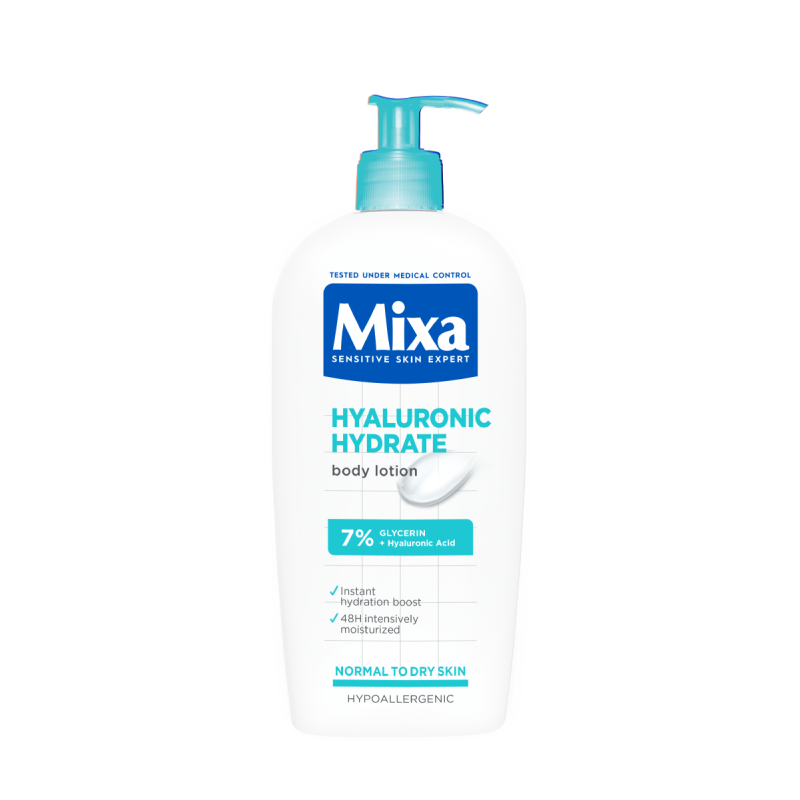 Mixa Hyaluronic интензивно хидратиращ лосион за тяло за нормална към суха кожа