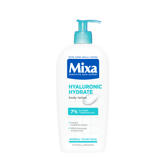 Mixa Hyaluronic интензивно хидратиращ лосион за тяло за нормална към суха кожа
