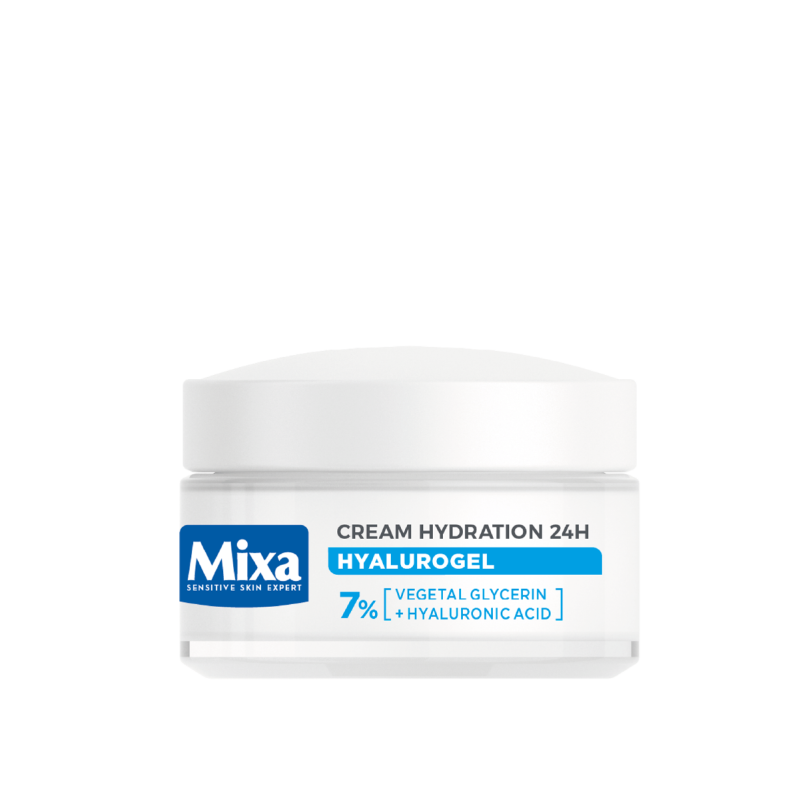 Mixa Hyalurogel Light Хидратиращ крем за чувствителна и дехидратирана кожа, Размер 50 ml