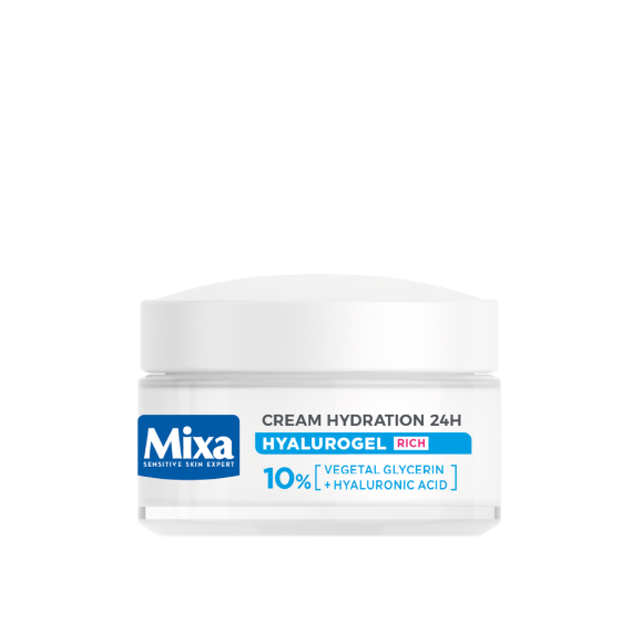 Mixa Hyalurogel Rich интензивна хидратираща грижа за суха и чувствителна кожа