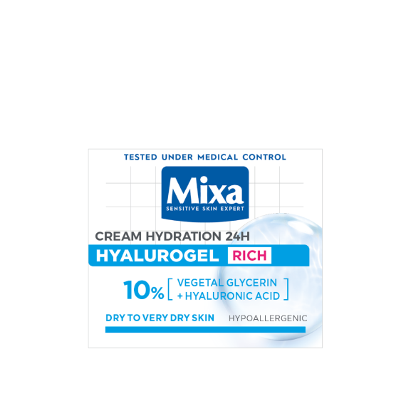 Mixa Hyalurogel Rich интензивна хидратираща грижа за суха и чувствителна кожа
